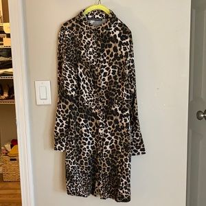 Leopard button down shirt dress!!